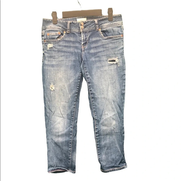 AEROPOSTALE DISTRESSED CAPRIS - Picture 1 of 4